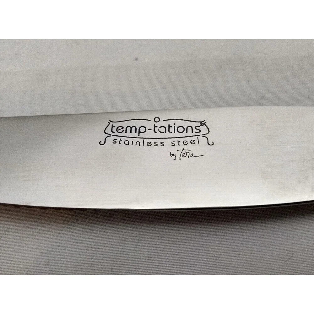 Temptations Old World Floral Carving Knife and Meat Fork Set